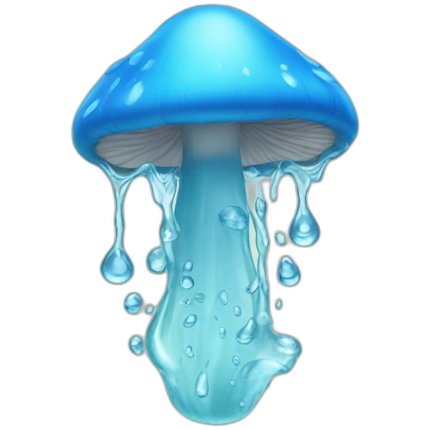 Water spewing from mushroom tips emoji