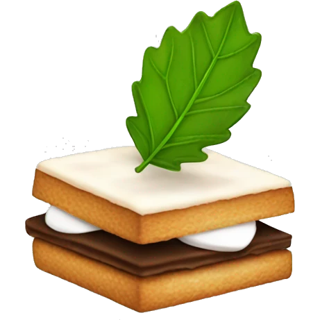 smore whit leaf emoji