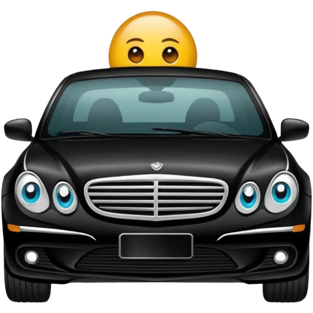 emoji stlinde olarak: siyah spoiler araba olmadan, gümüş direksiyon ve altın direksiyon yap emoji