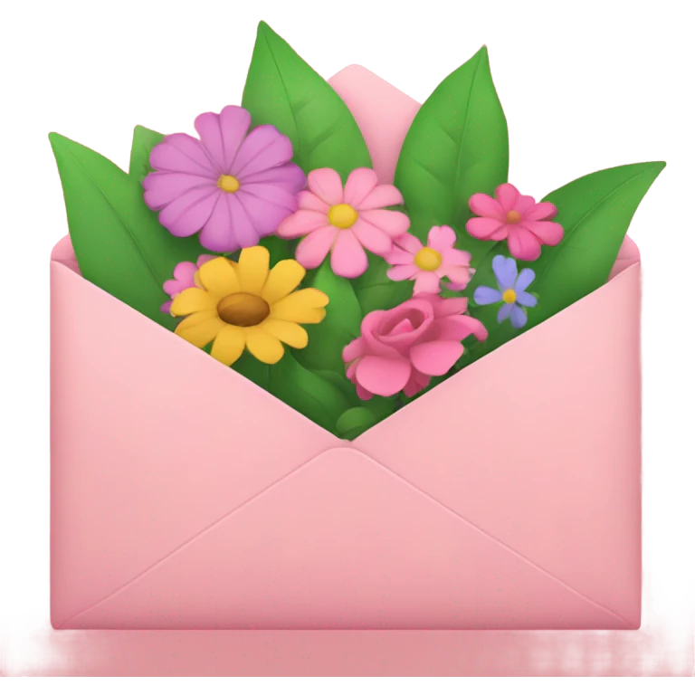 pink envelope with flowers emoji