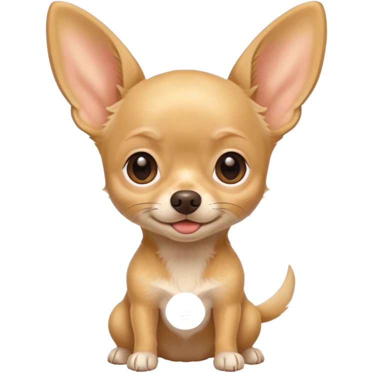 Tiny blonde Chihuahua with big ears emoji