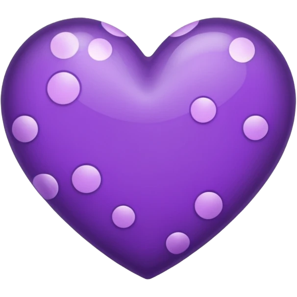 purple heart with a polka dot pattern emoji