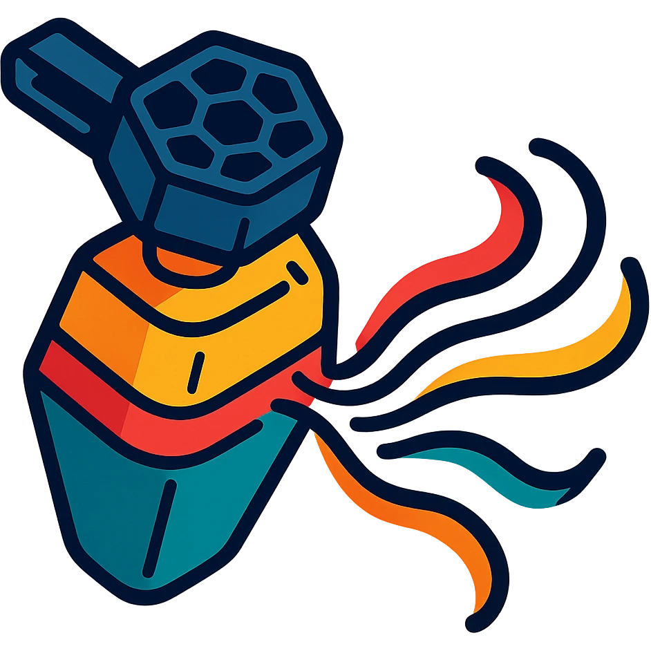 colorful and dynamic illustration of a modern car diffuser in action emoji