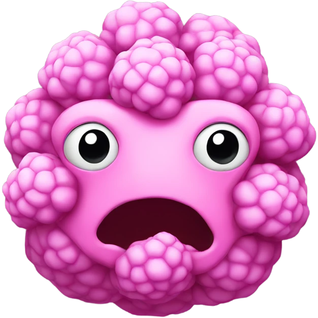pink cauliflower looking in mirror emoji