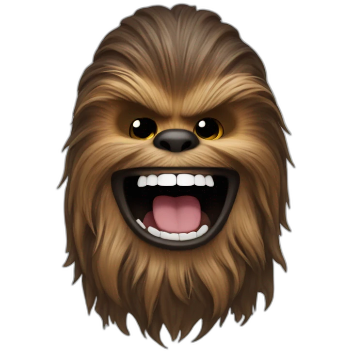 Chewbacca laughing emoji