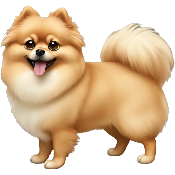 A beige Pomeranian dog emoji
