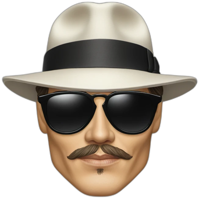 johnny depp as Whitey Bulger, boston mob, hat, sunglasses emoji