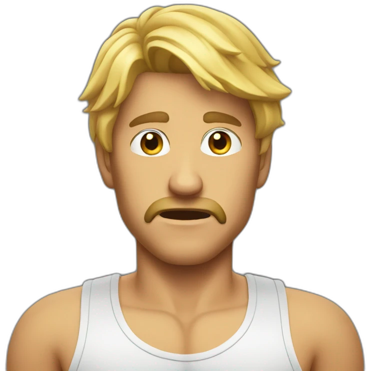 A sexy guy upset emoji
