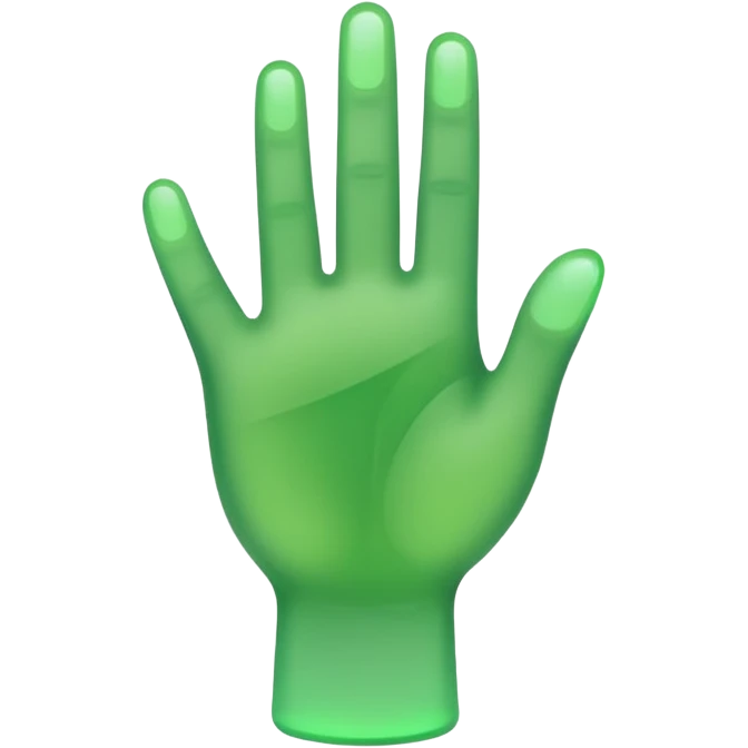 minimalistic green hand icon from Skyrim semi-transparent emoji