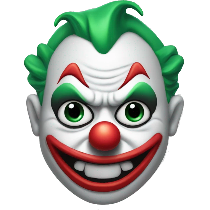 Angry clown holding a sign that says, "loser" emoji