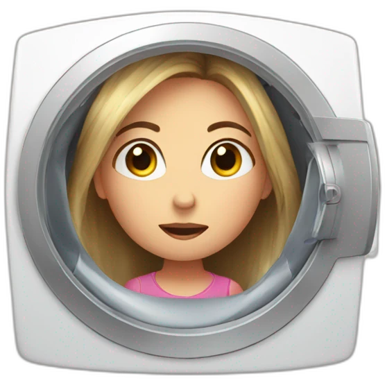 Girl stuck in dryer emoji
