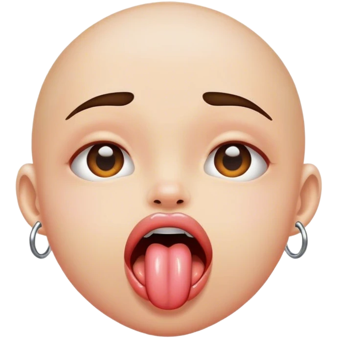 Tongue ring piercing emoji