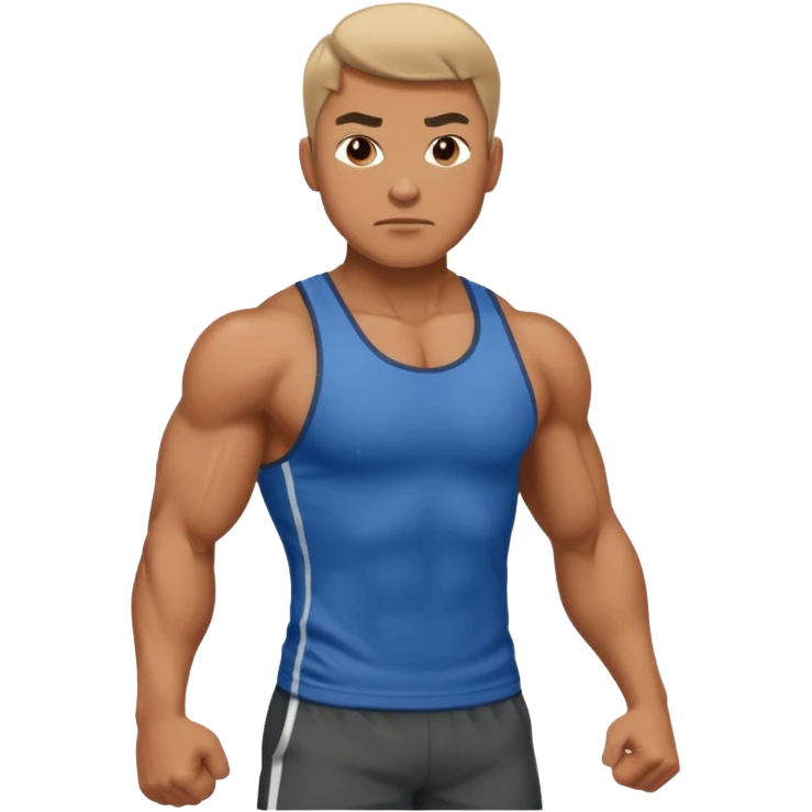 HOMBRE HACIENDO EJERCICIO SIN FONDO emoji