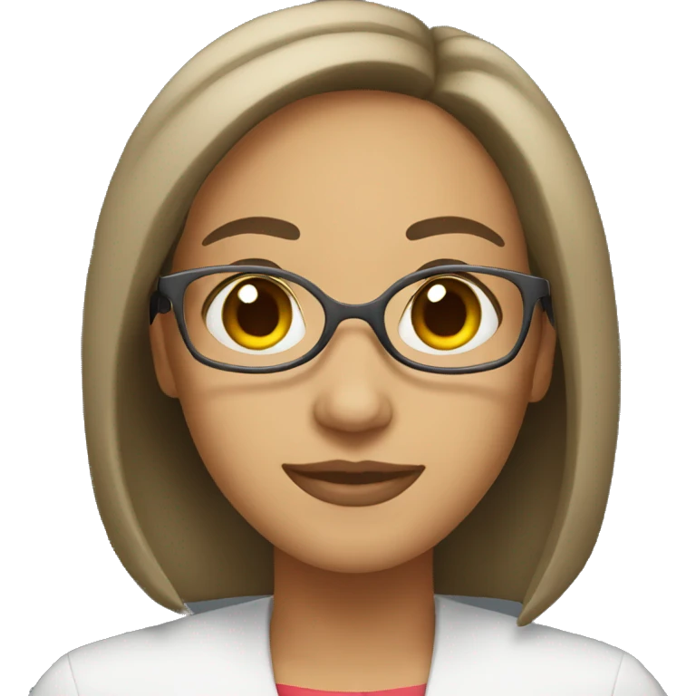 Light skin teacher with a black bob emoji