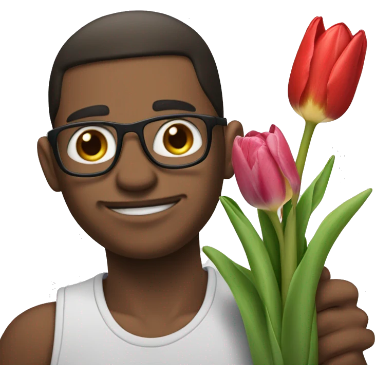 Dunky with a tulipe emoji