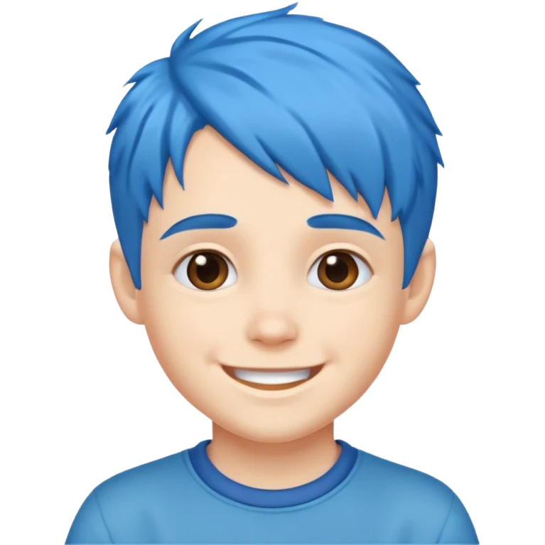blue haired kid emoji