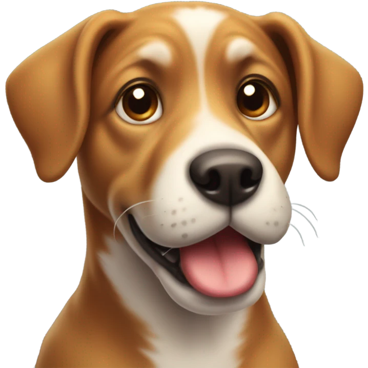 Dog blowing kiss emoji