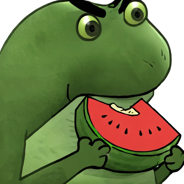Monkey eating watermelon  and chicken  emoji