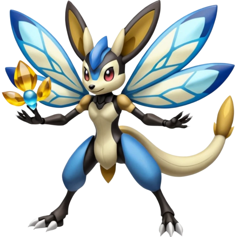 Meloetta-Lucario-Beedrill-Manectric-Palkia-Cresselia-fusion emoji