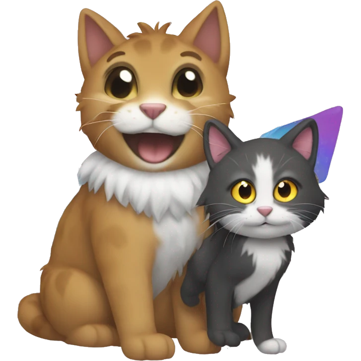 gay furry with a flying cat emoji