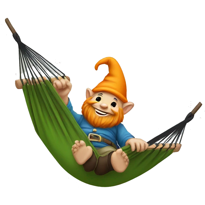 Gnome on a hammock  emoji