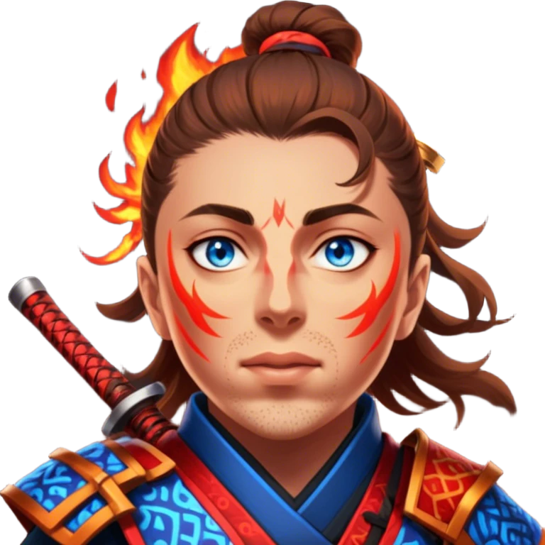 Fire-Wielding Samurai emoji