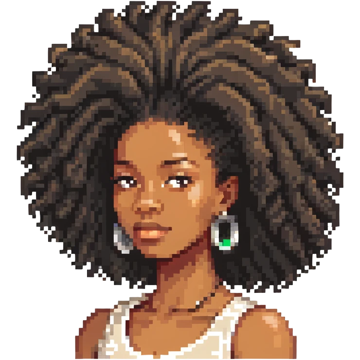 black woman with natural hair emoji