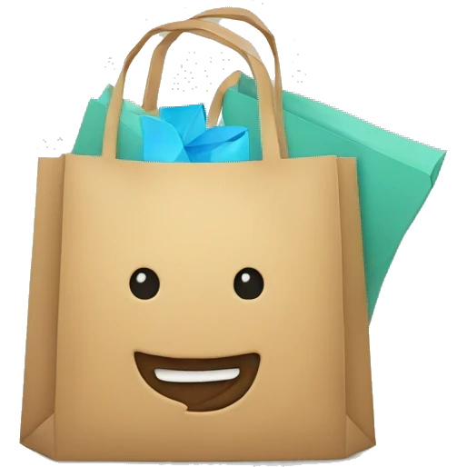 cute shopping bag emoji