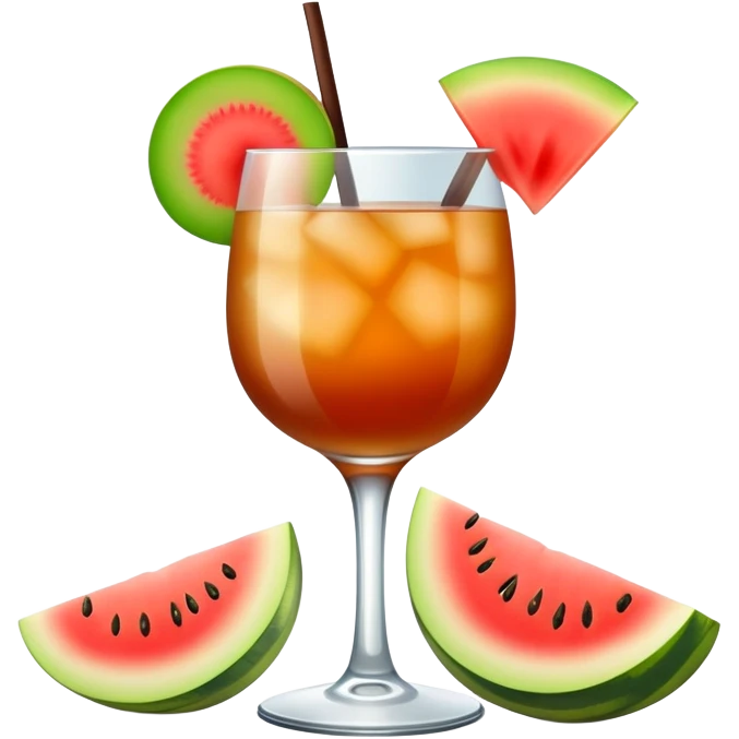melón carajillo cocktail with coffee, liquor, and fresh melon emoji