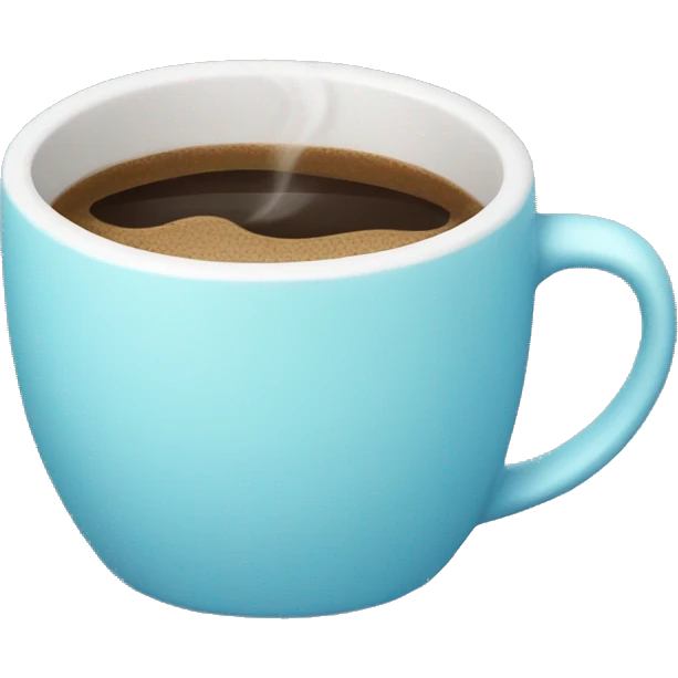 pastel blue coffee cup emoji