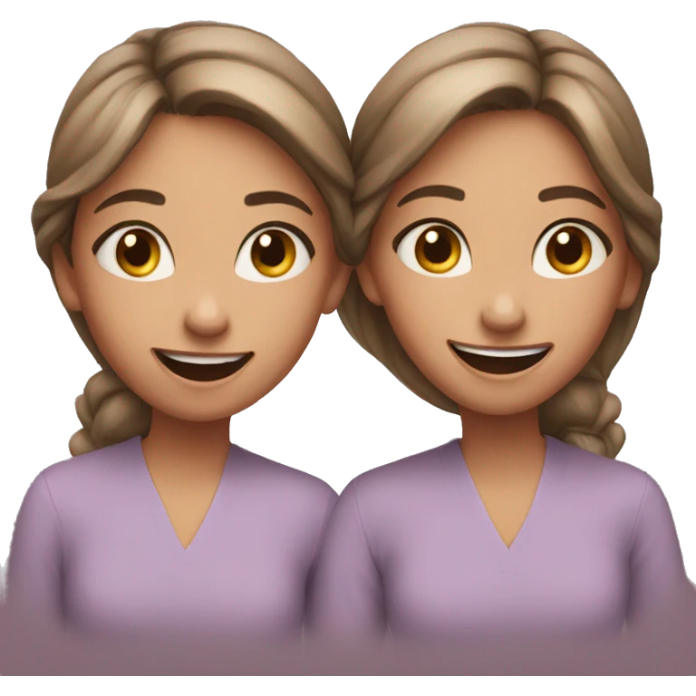 Happy sisters face emoji