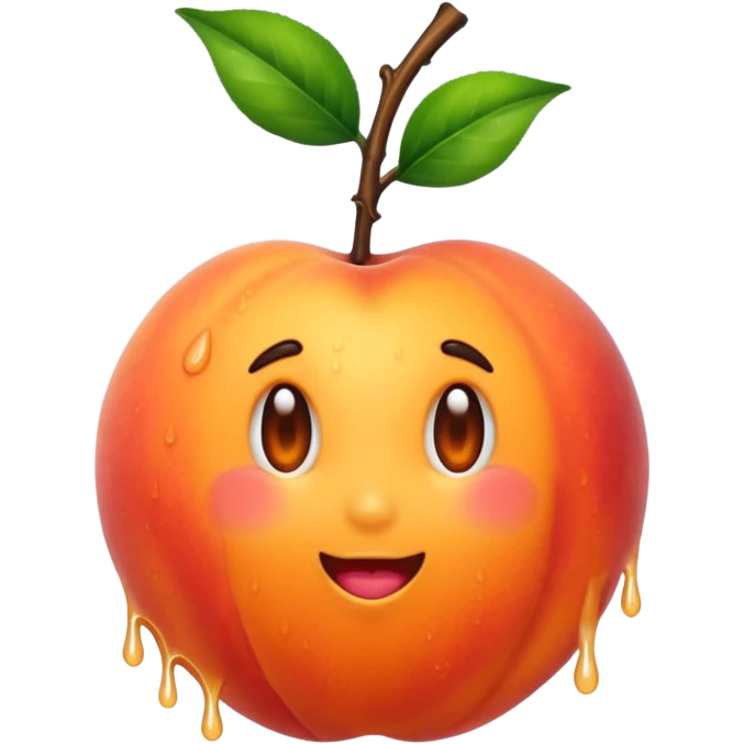dripping peach emoji emoji