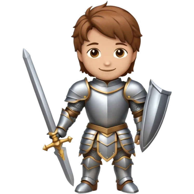 knight, no sword, chibi full body emoji