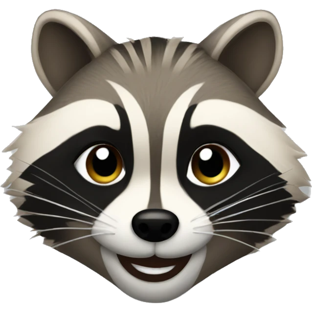 Raccoon smirking emoji