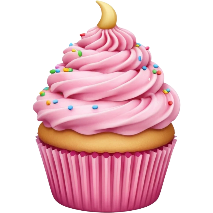 Cupcake with pink icing emoji
