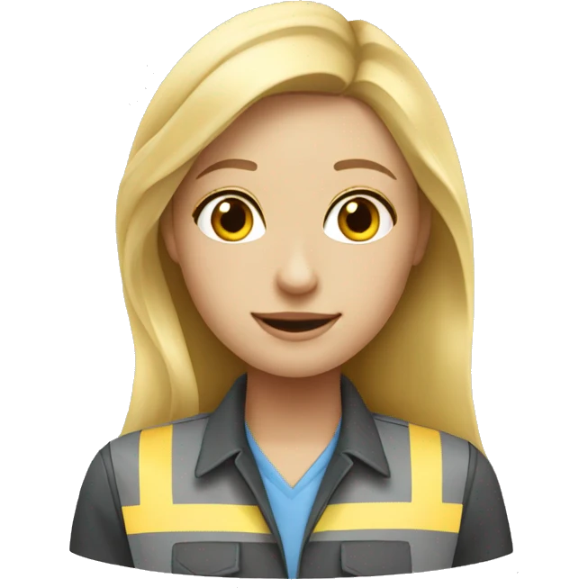 Pretty Blond Girl civil Engineer emoji