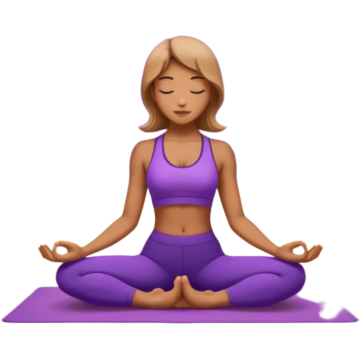 A woman in purple yoga outfit bending backward in camel pose, glowing stars around her, elegant composition. (reference pose) emoji