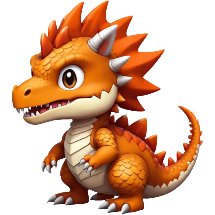 Cute Baby Chibi Tyrantrum-Tyrunt-hybrid (full body) emoji
