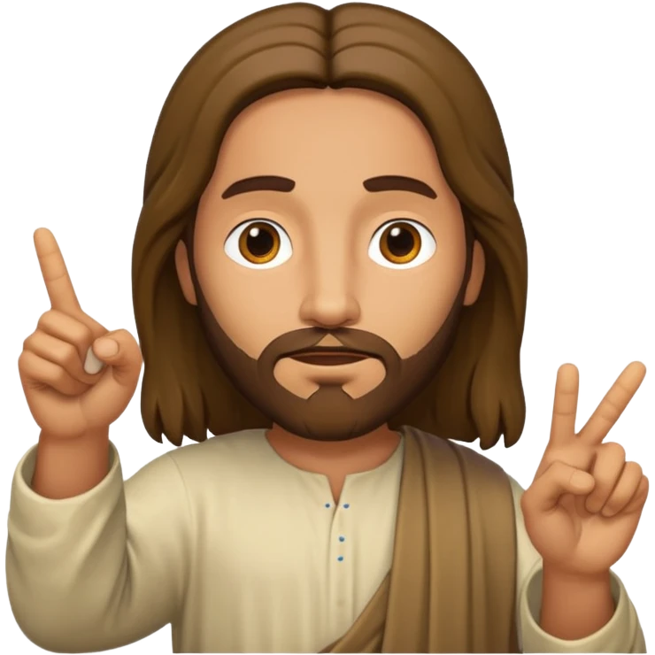 jesus pointing in front of him emoji