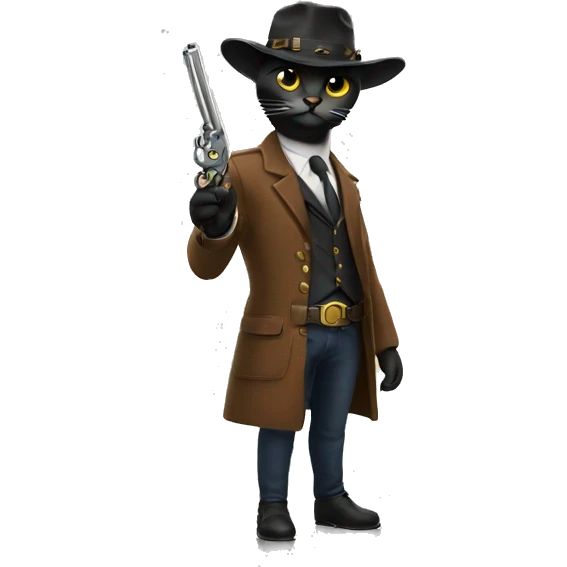 Cat wit revolver emoji