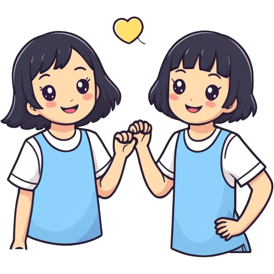 smiling girls with black hair emoji