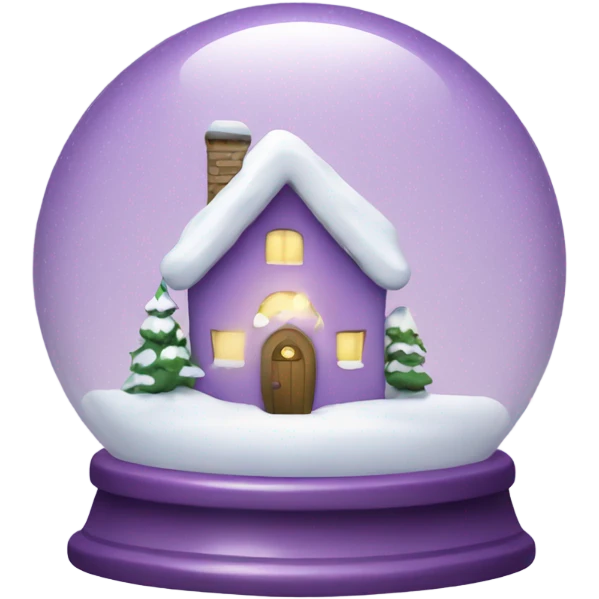 Christmas snowglobe light purple emoji
