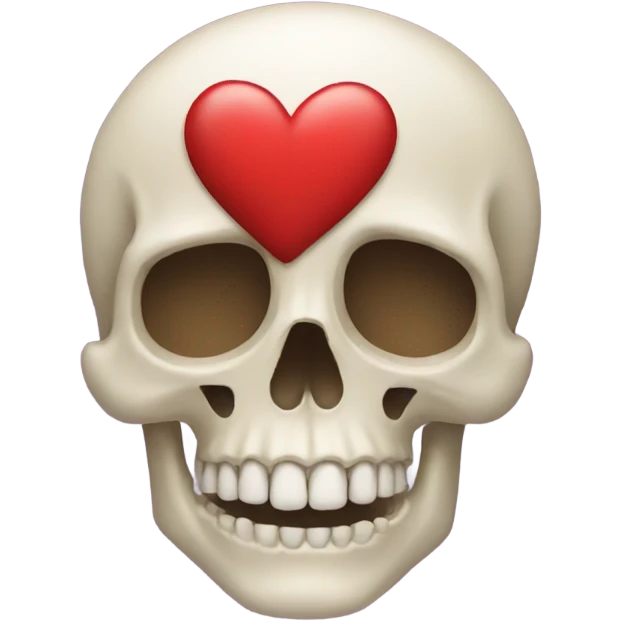 Skull with hearts emoji