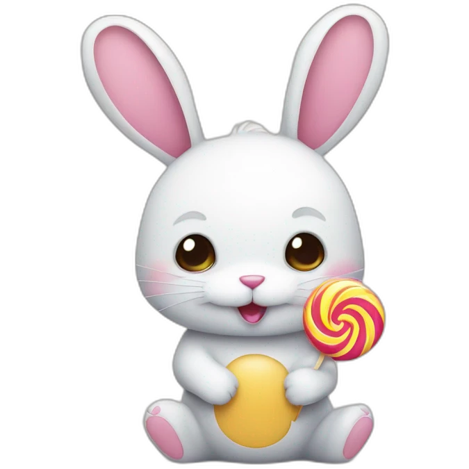 Bunny+lolipop emoji