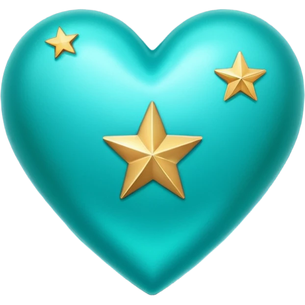 Teal heart with a star and 'you rock'  emoji