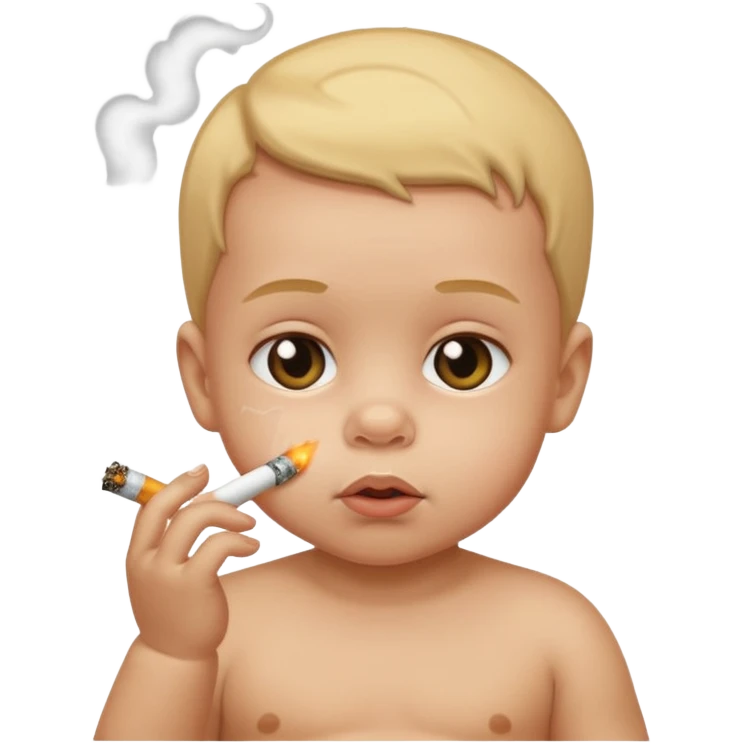 Baby smoking crack emoji