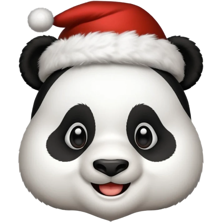 
Panda, Christmas hat  emoji