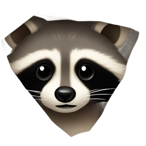 raccoon under a white blanket emoji