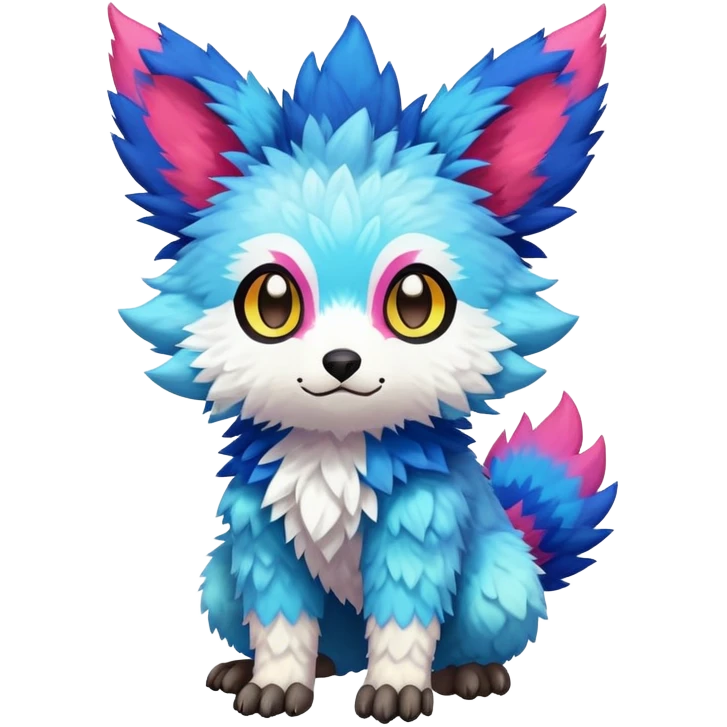  Colorful Kawaii Trico FurSona Fakemon Full Body emoji