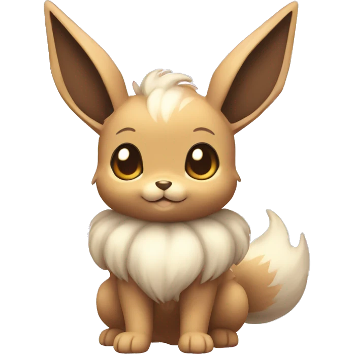 Kawaii Shiny Pastel Purple Eevee Full Body emoji